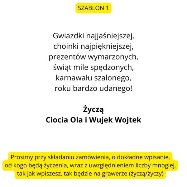 Pudełeczko prezentowe z życzeniami i bombką 2w1