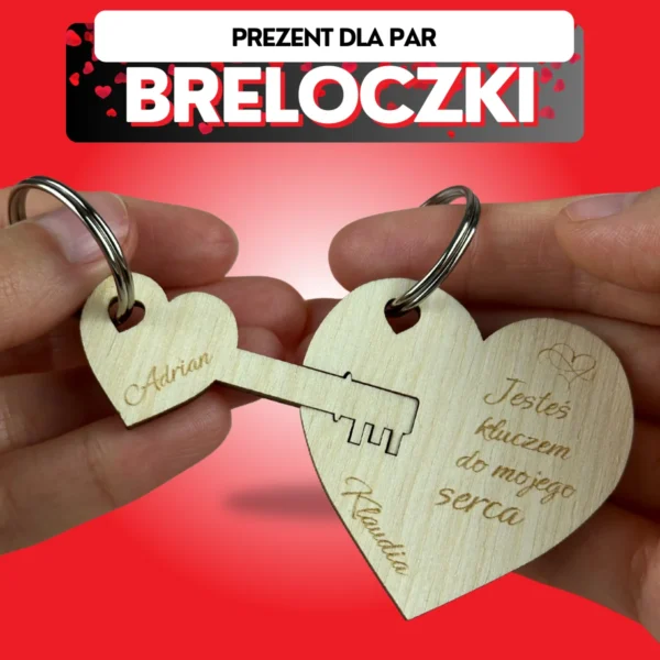 Personalizowane Zawieszki: Serce z kluczem