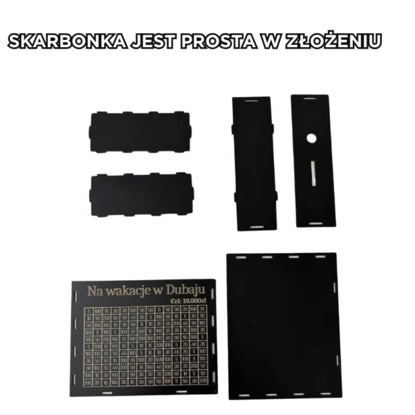 Personalizowana skarbonka z tabelką do wykreślania