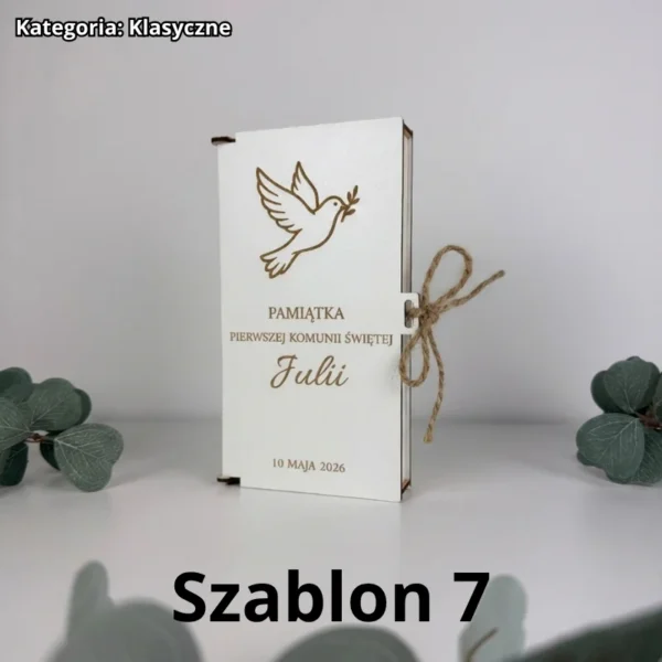 Pamiątka Pierwszej Komunii Świętej - Personalizowane Pudełko na Pieniądze
