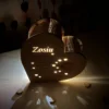 Personalizowane Serce Miłości z życzeniami i lampkami