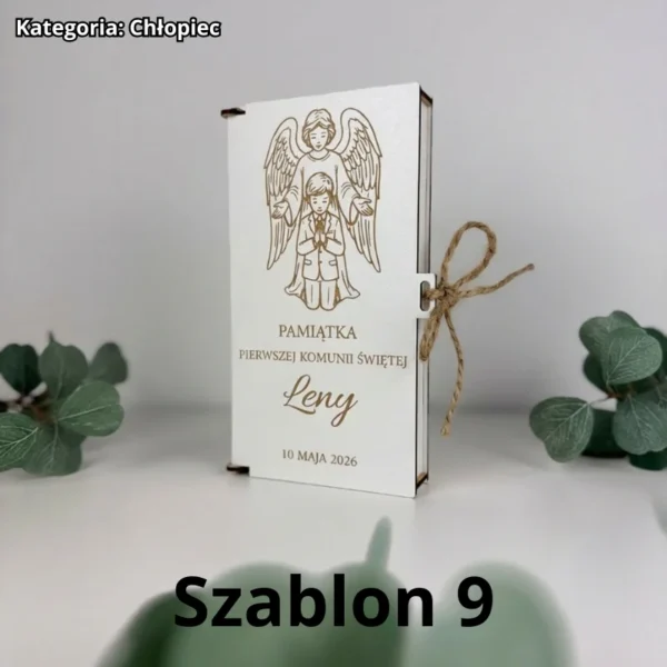 Pamiątka Pierwszej Komunii Świętej - Personalizowane Pudełko na Pieniądze
