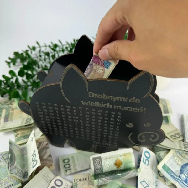 Personalizowana Świnka Skarbonka z wykreślanką