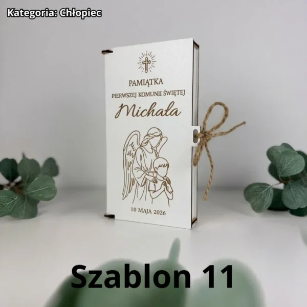 Pamiątka Pierwszej Komunii Świętej - Personalizowane Pudełko na Pieniądze