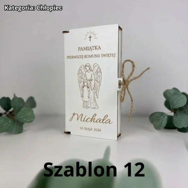 Pamiątka Pierwszej Komunii Świętej - Personalizowane Pudełko na Pieniądze