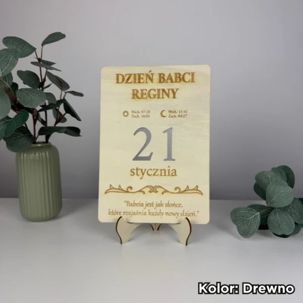Kartka z kalendarza - Prezent na Dzień Babci i Dziadka