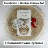 Pudełeczko prezentowe z życzeniami i bombką 2w1