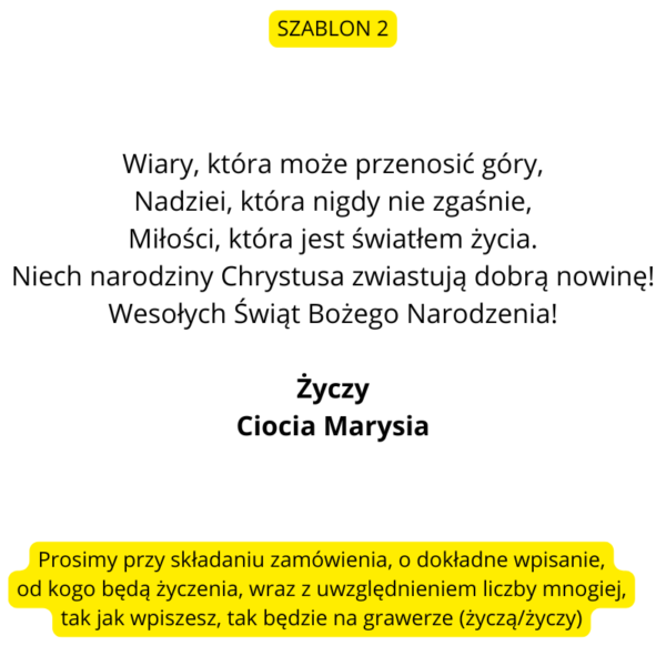 Pudełeczko prezentowe z życzeniami i bombką 2w1