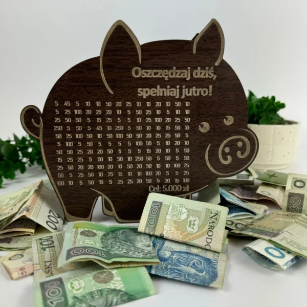 Personalizowana Świnka Skarbonka z wykreślanką