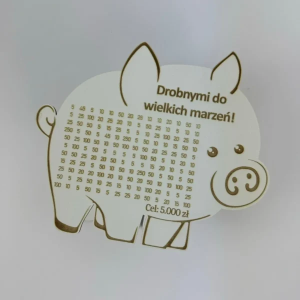 Personalizowana Świnka Skarbonka z wykreślanką