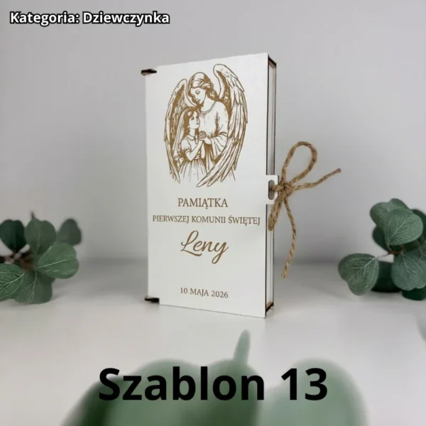 Pamiątka Pierwszej Komunii Świętej - Personalizowane Pudełko na Pieniądze