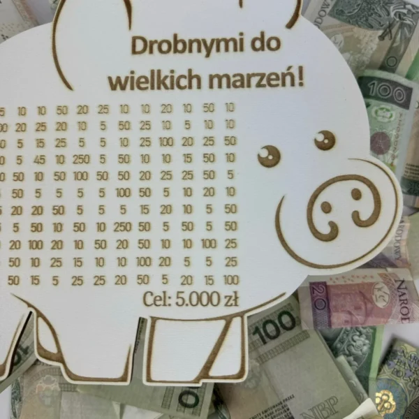 Personalizowana Świnka Skarbonka z wykreślanką