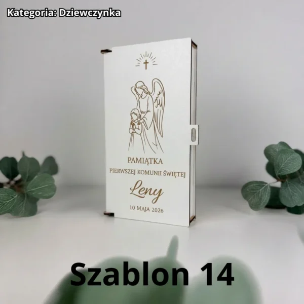 Pamiątka Pierwszej Komunii Świętej - Personalizowane Pudełko na Pieniądze