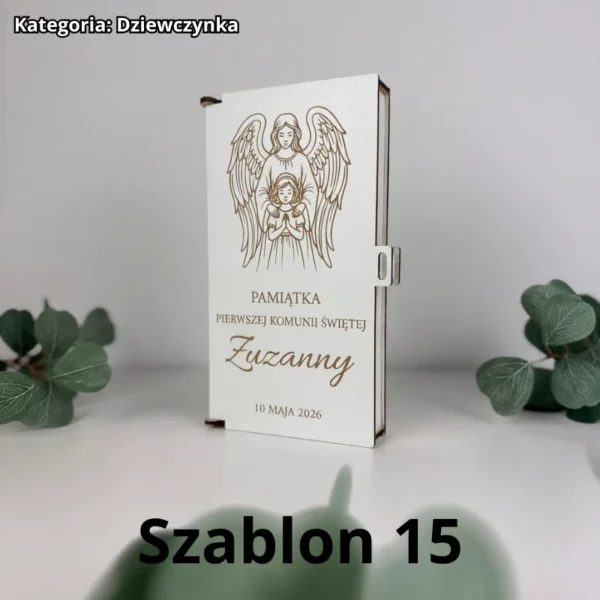 Pamiątka Pierwszej Komunii Świętej - Personalizowane Pudełko na Pieniądze