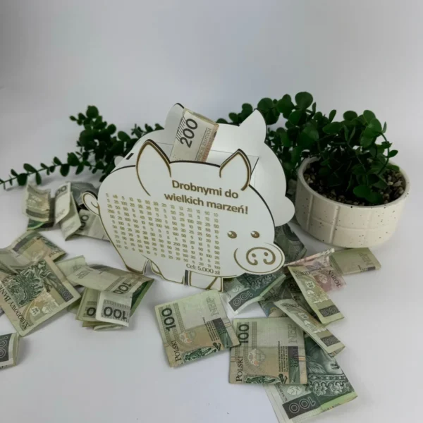 Personalizowana Świnka Skarbonka z wykreślanką