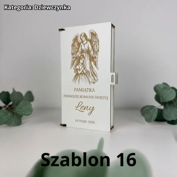 Pamiątka Pierwszej Komunii Świętej - Personalizowane Pudełko na Pieniądze