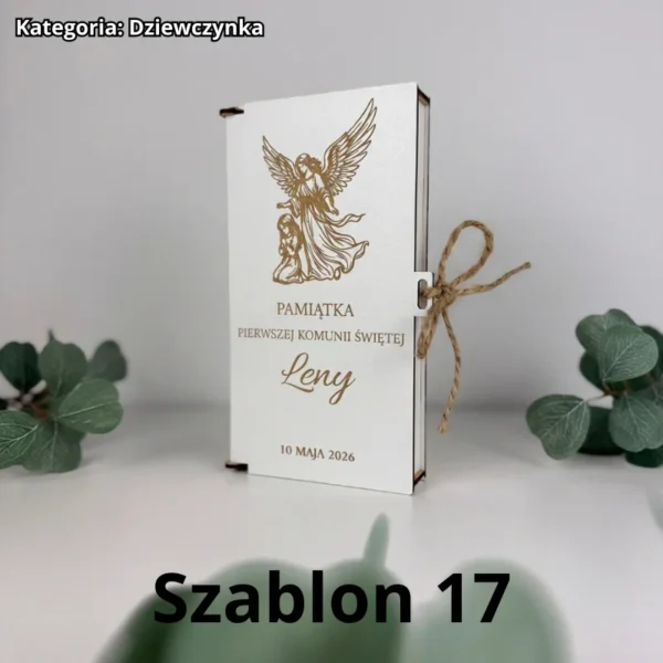Pamiątka Pierwszej Komunii Świętej - Personalizowane Pudełko na Pieniądze