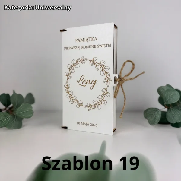 Pamiątka Pierwszej Komunii Świętej - Personalizowane Pudełko na Pieniądze