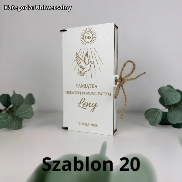 Pamiątka Pierwszej Komunii Świętej - Personalizowane Pudełko na Pieniądze