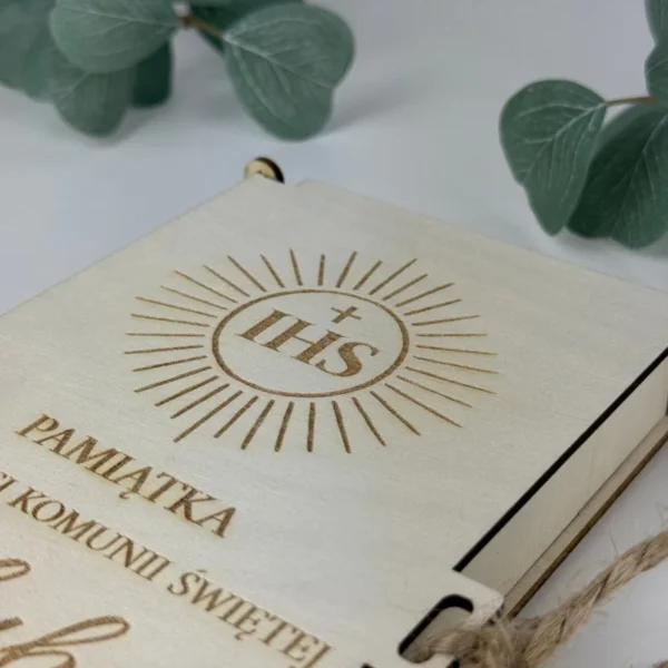 Pamiątka Pierwszej Komunii Świętej - Personalizowane Pudełko na Pieniądze
