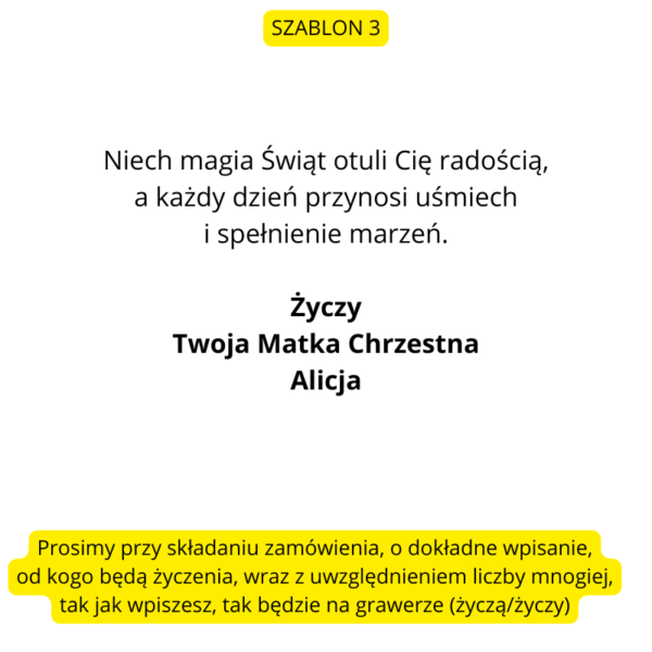 Pudełeczko prezentowe z życzeniami i bombką 2w1