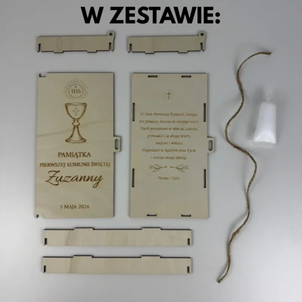 Pamiątka Pierwszej Komunii Świętej - Personalizowane Pudełko na Pieniądze