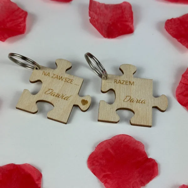 Personalizowane Zawieszki: Puzzle miłości