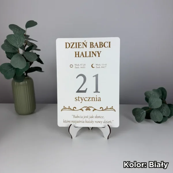 Kartka z kalendarza - Prezent na Dzień Babci i Dziadka