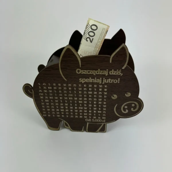 Personalizowana Świnka Skarbonka z wykreślanką