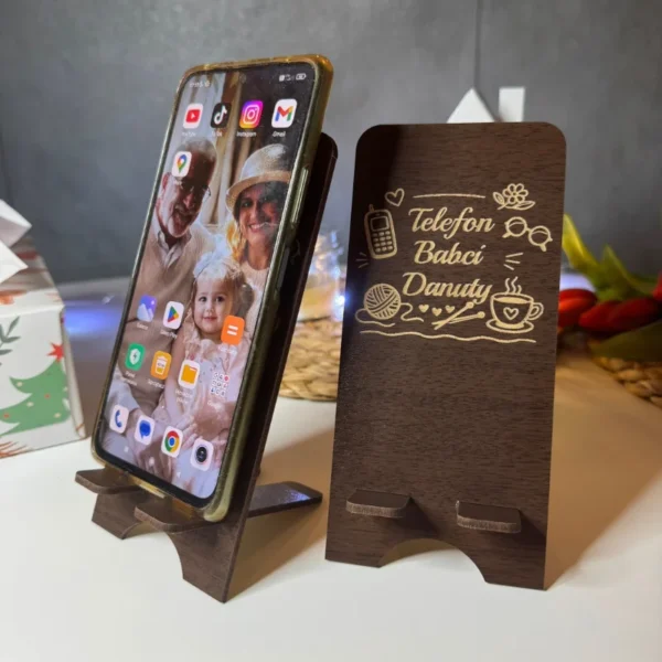 Stojak na telefon na Dzień Babci / Dziadka
