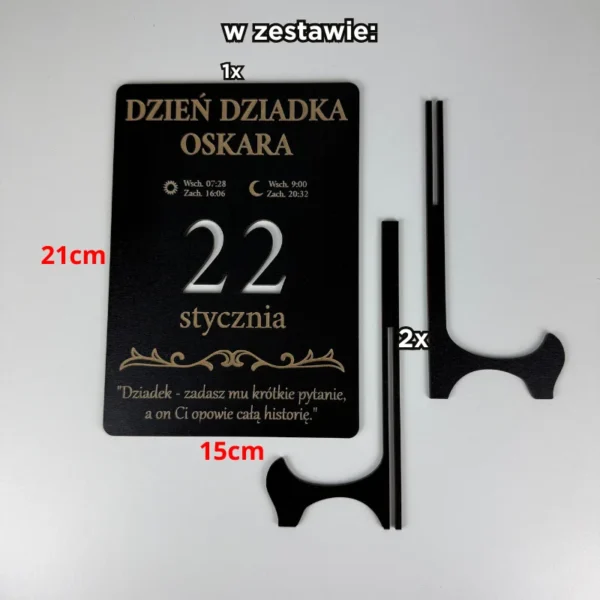 Kartka z kalendarza - Prezent na Dzień Babci i Dziadka