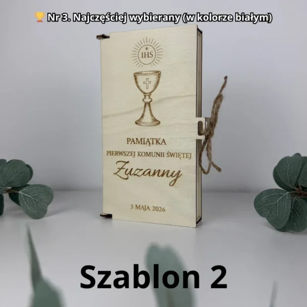 Pamiątka Pierwszej Komunii Świętej - Personalizowane Pudełko na Pieniądze