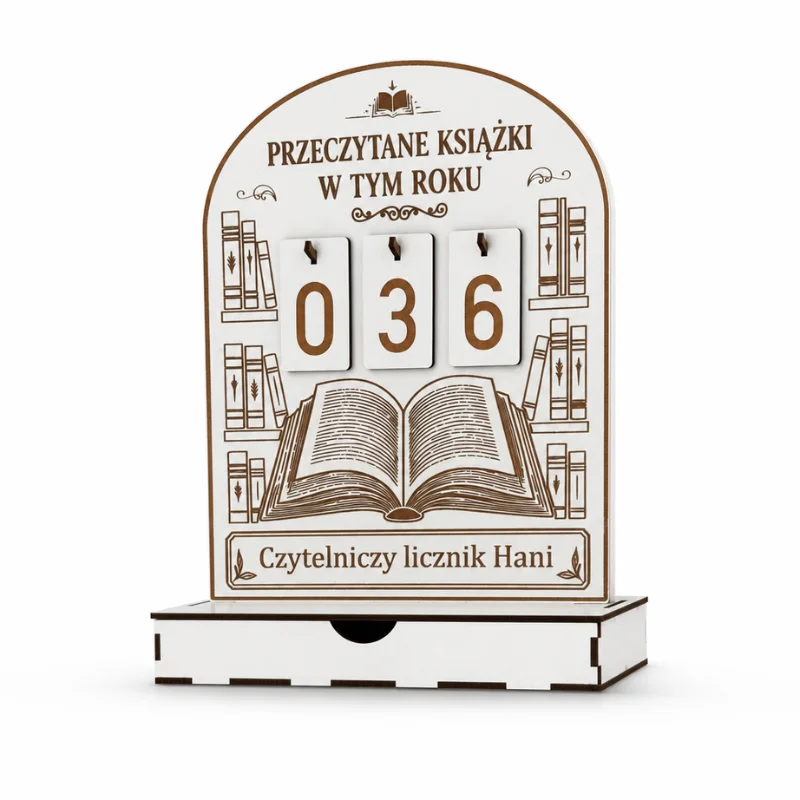 Personalizowany licznik przeczytanych książek z&nbsp;imieniem
