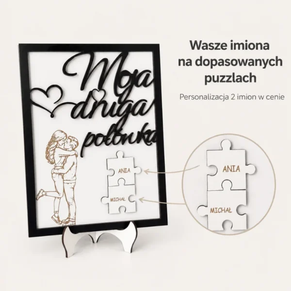 Personalizowana Ramka „Moja Druga Połówka” z Imionami
