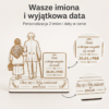 Personalizowana Dekoracja „Chcę się z Tobą zestarzeć" z Imionami i Datą