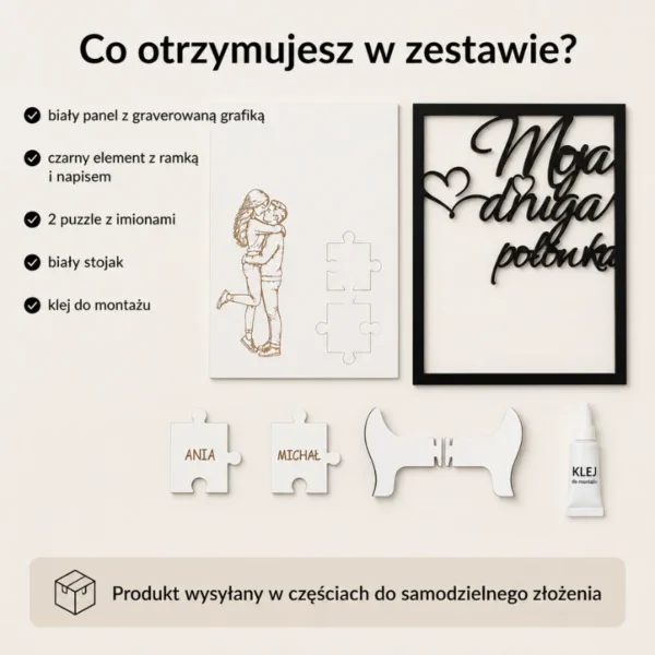 Personalizowana Ramka „Moja Druga Połówka” z Imionami