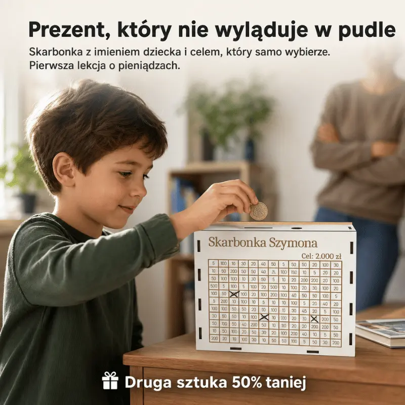Skarbonka z&nbsp;imieniem dziecka jako&nbsp;prezent