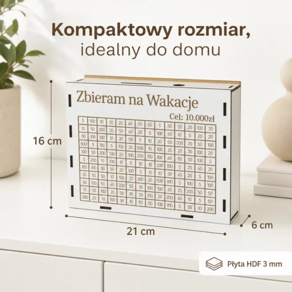 Personalizowana Skarbonka - Wrzucasz, wykreślasz, zbliżasz się do celu