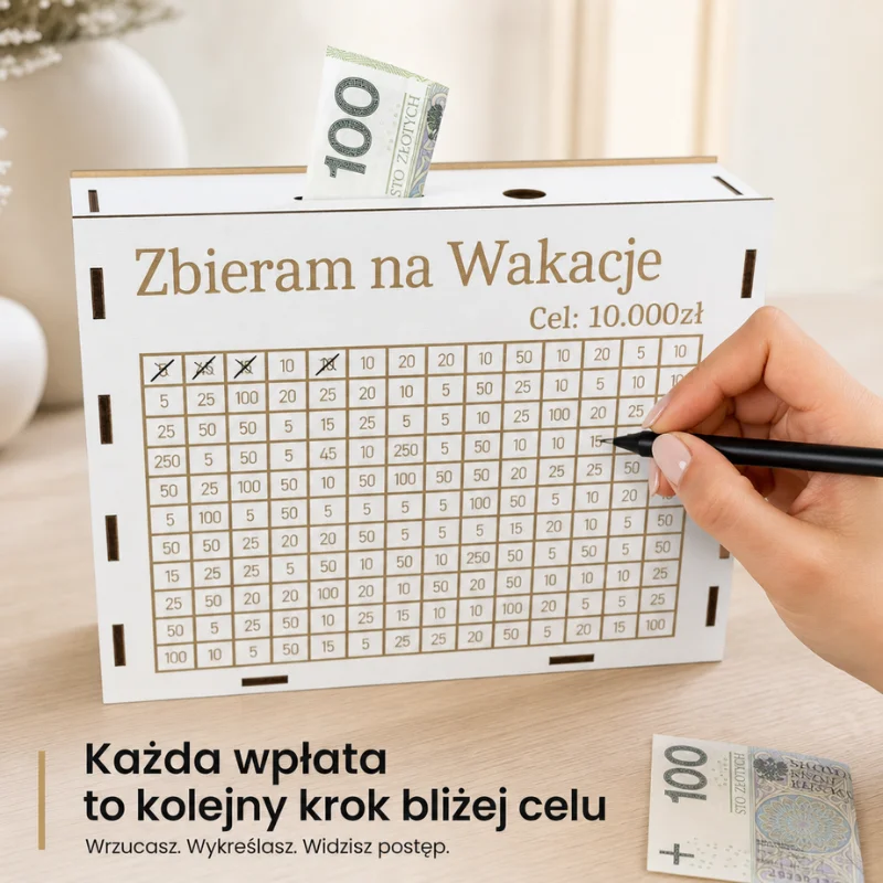 Skarbonka Personelo z widocznym postępem oszczędzania