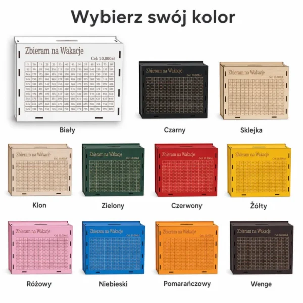 Personalizowana Skarbonka - Wrzucasz, wykreślasz, zbliżasz się do celu