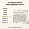Skarbonka Wykreślanka z Twoim celem - odkładasz, wykreślasz, widzisz postęp